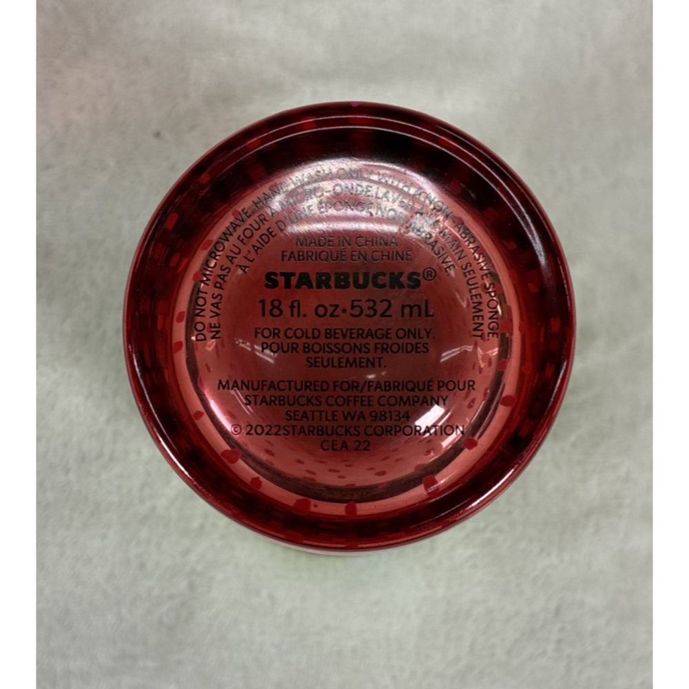 2) Starbucks Summer 2022 Strawberry Glass Tumbler 18oz Limited Rare FS Charity - Picture 8 of 16